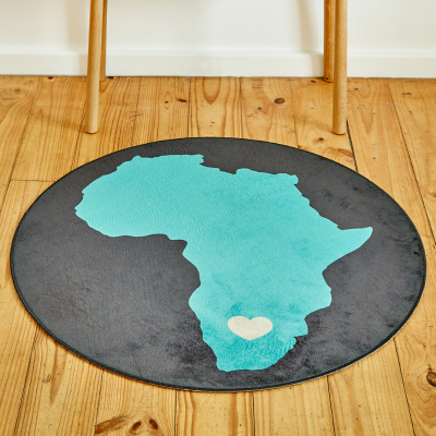 Picture of AFRICA AQUA ROUND (PRINTED RUG)