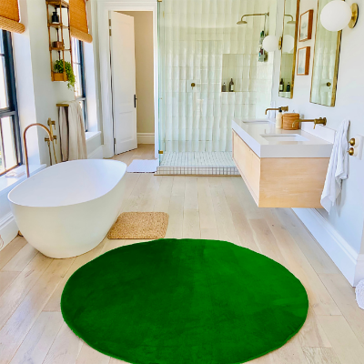 Picture of COLOUR CRUSH GREEN ROUND (PRINTED RUG)