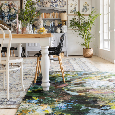 Picture of KIM BLACK COLOURBURST PROTEA  RUG