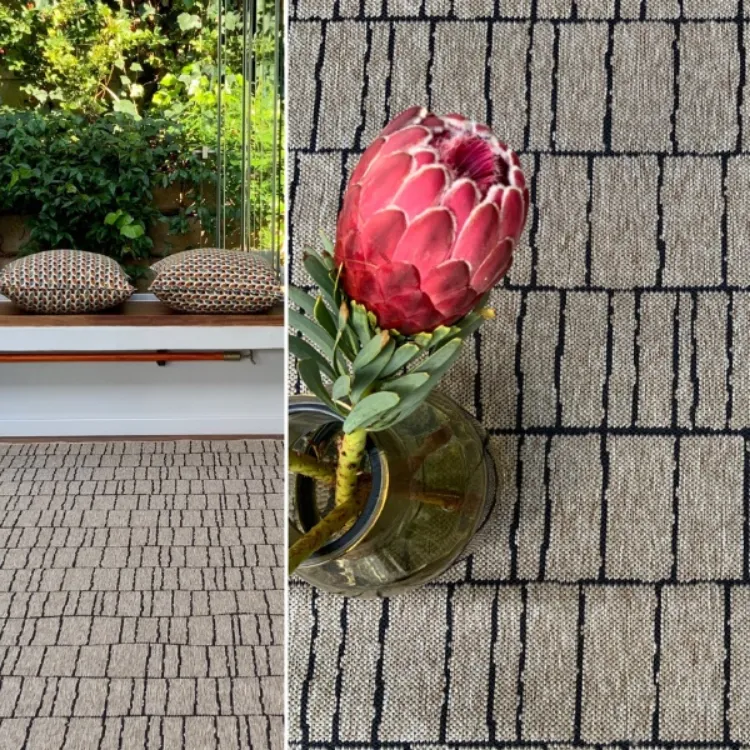 Picture of Stacks Almond Medium Outdoor Runner