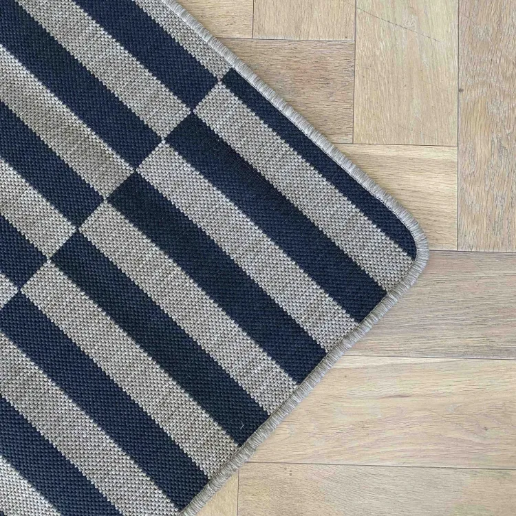 Picture of Broken Stripe Almond Long Outdoor Runner